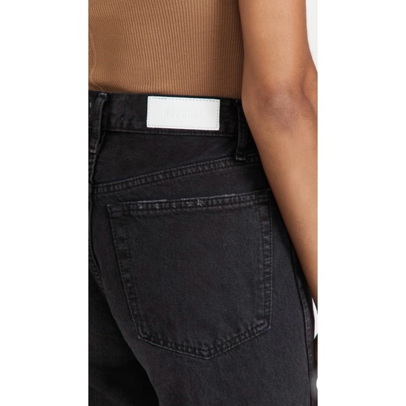 Re/Done High Rise Loose Washed Black with Rips - Picture 5 of 10